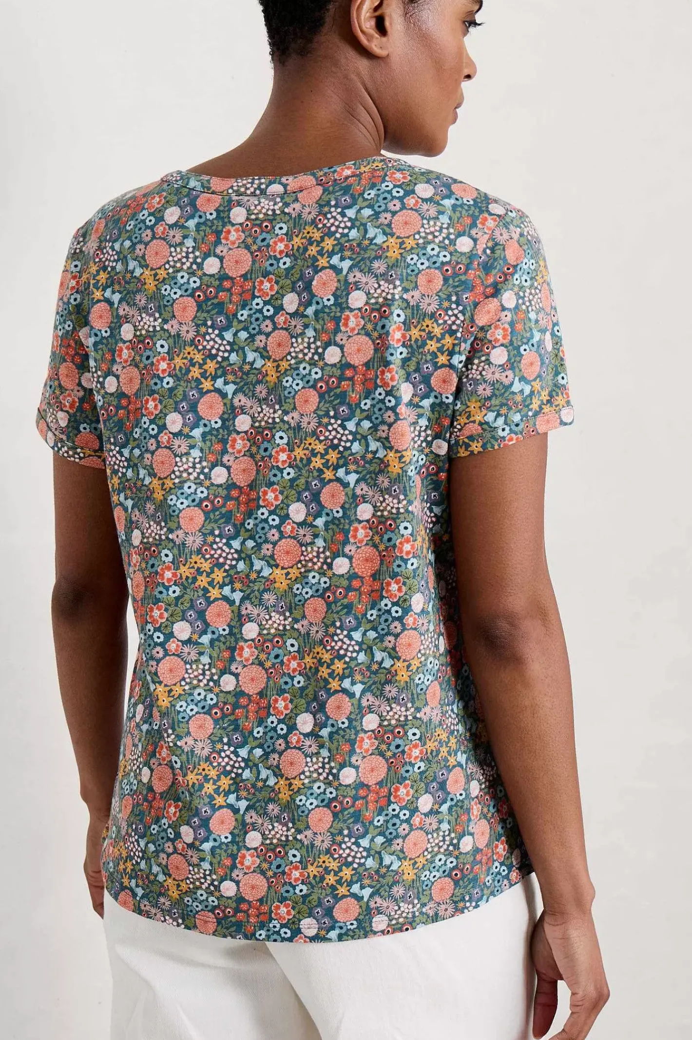 Women Seasalt Cornwall Waterflow Short Sleeve Top